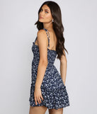 Floral Charm Sleeveless Mini Dress