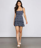 Floral Charm Sleeveless Mini Dress