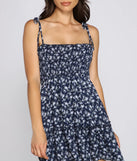 Floral Charm Sleeveless Mini Dress