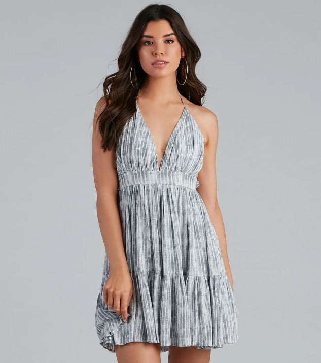 Free-Spirited Darling Tie-Dye Mini Dress