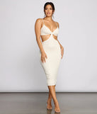 Bold Impressions Sleeveless Midi Cutout Dress