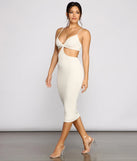 Bold Impressions Sleeveless Midi Cutout Dress