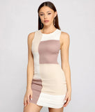 Retro Babe Sleeveless Colorblock Mini Dress