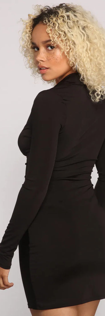 Classically Chic Button Up Mini Dress