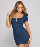 Such A Babe Denim Bodycon Mini Dress
