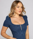 Such A Babe Denim Bodycon Mini Dress