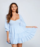 Girly Vibes Gingham Babydoll Dress