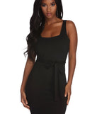 Poised And Cinched Mini Dress