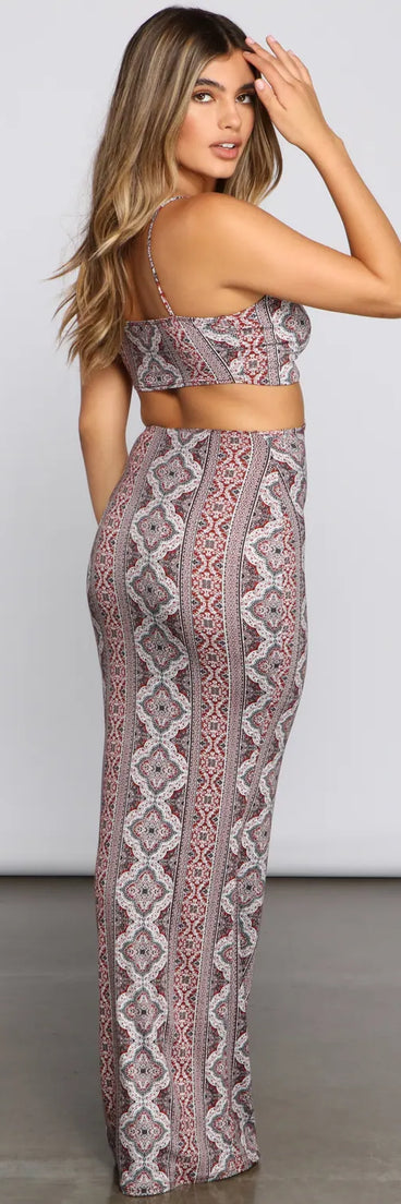 Carefree Bohemian Chic Cutout Maxi Dress