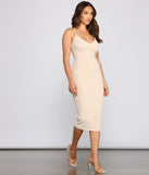 Stylish Stunner Ribbed Knit Midi Dress