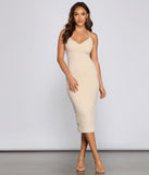Stylish Stunner Ribbed Knit Midi Dress