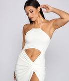 Raise The Stakes High Slit Cutout Dress