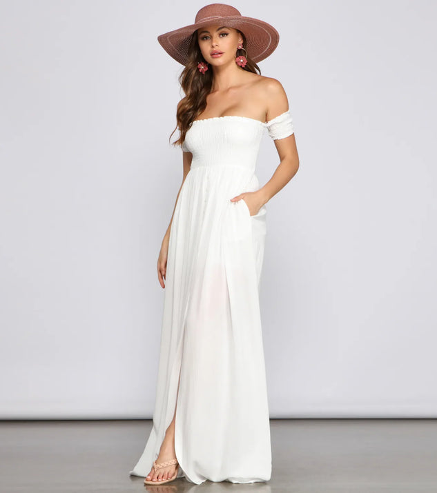 Effortlessly Chic Smocked Maxi Dress