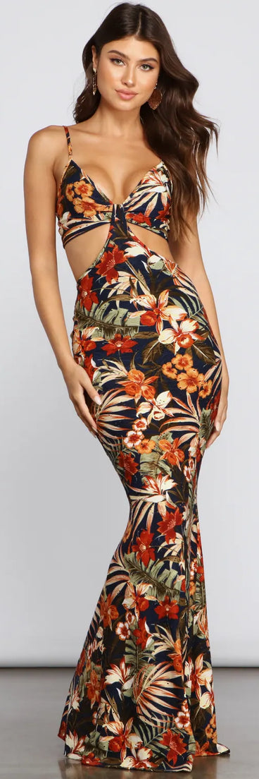 All Eyes On Me Floral Eyelet Maxi Dress