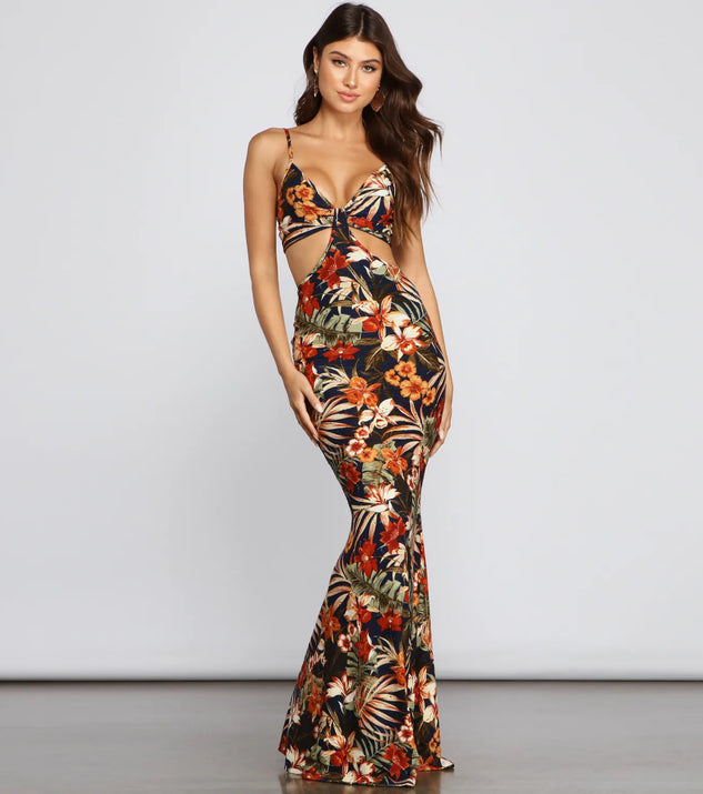 All Eyes On Me Floral Eyelet Maxi Dress
