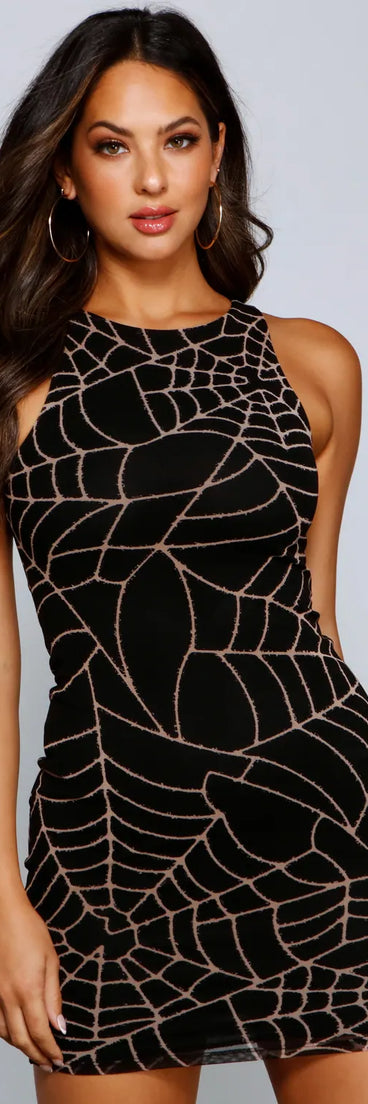 Hauntingly Stylish Mesh Mini Dress