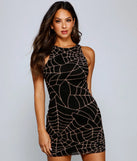 Hauntingly Stylish Mesh Mini Dress