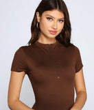 Sporty-Chic Knit Mini Dress