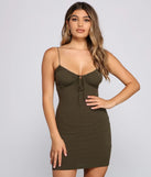 What's The Scoop Ribbed Knit Mini Dress
