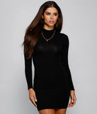 Simply Stylish Mock Neck Mini Dress