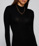Simply Stylish Mock Neck Mini Dress