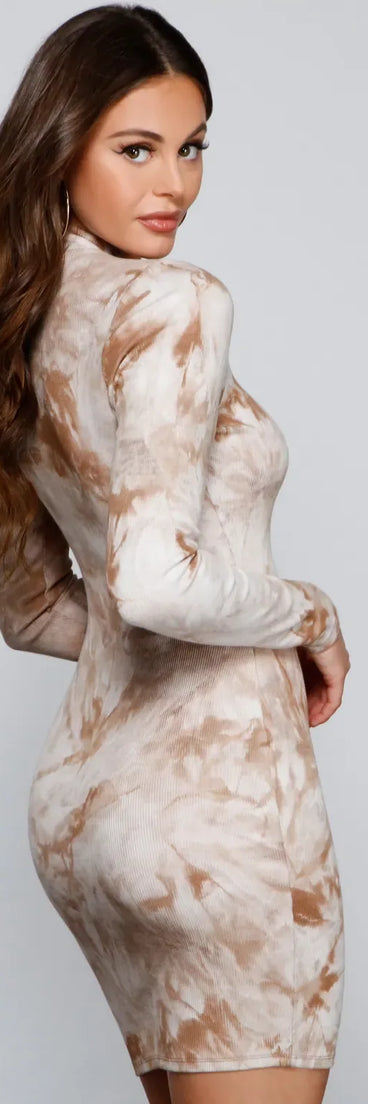 Totally Tie-Dye Mock Neck Dress