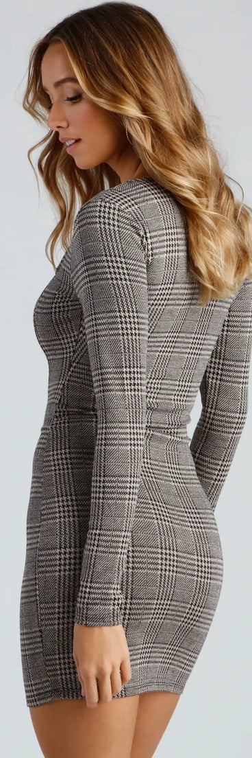 Elevated Everyday Plaid Mini Dress