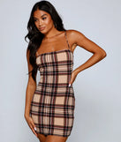 So Fab Sleeveless Plaid Mini Dress