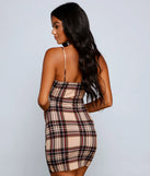 So Fab Sleeveless Plaid Mini Dress