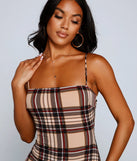 So Fab Sleeveless Plaid Mini Dress