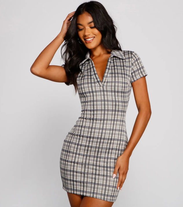 Preppy Trendsetter Plaid Mini Dress