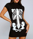 Bad To The Bone Halloween Mini Dress
