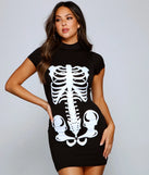 Bad To The Bone Halloween Mini Dress