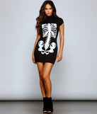 Bad To The Bone Halloween Mini Dress
