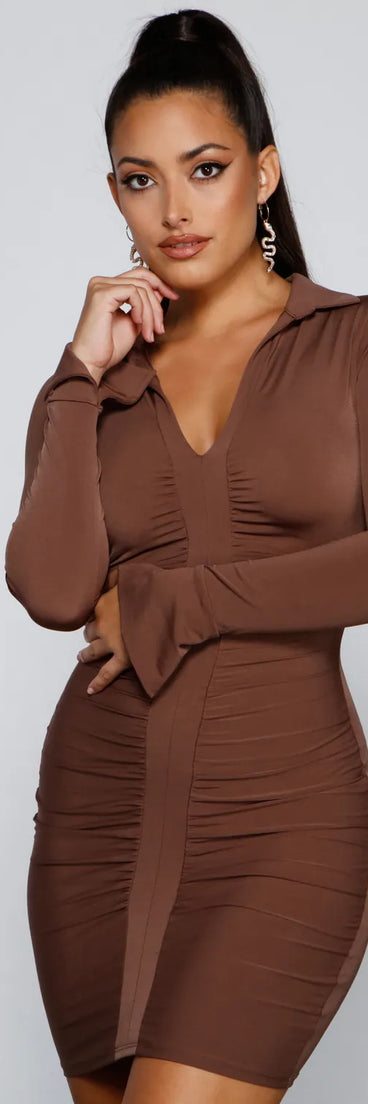 Keep It Trendy Collared Mini Dress