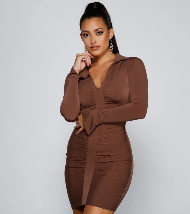Keep It Trendy Collared Mini Dress