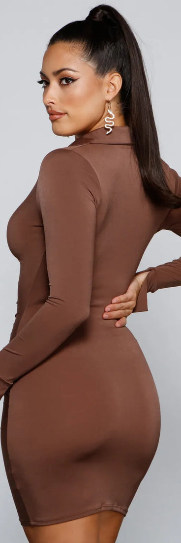 Keep It Trendy Collared Mini Dress