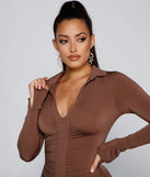 Keep It Trendy Collared Mini Dress