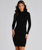 Falling For Chic Mock Neck Dress
