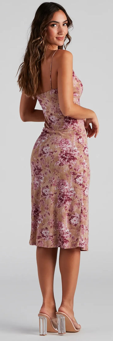 Endless Sun Crepe Knit Midi Dress