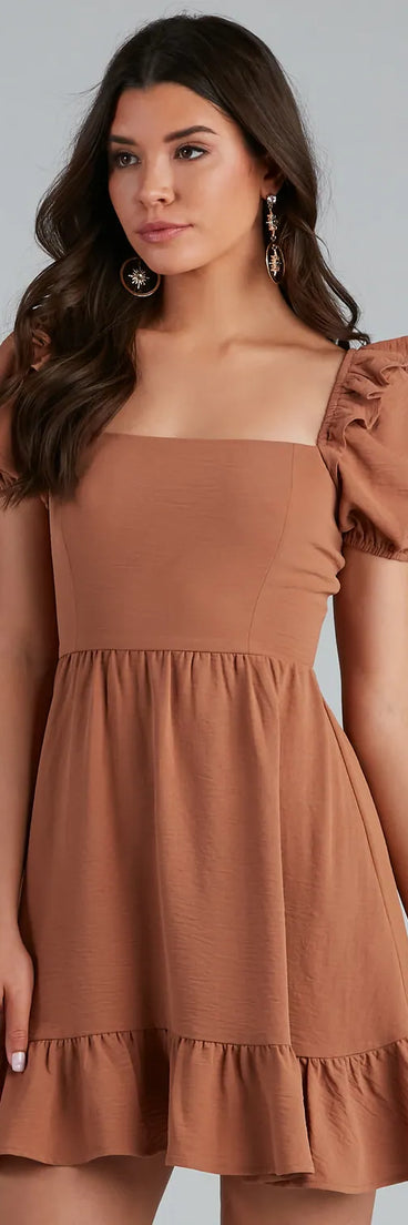 Charmed By Ruffles Short A-Line Dress