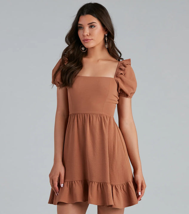 Charmed By Ruffles Short A-Line Dress