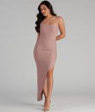 Places To Go One Shoulder Midi Dress