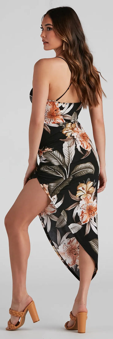 Sunset Walk Floral Midi Dress