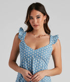 Picnic Date Eyelet Lace V-Neck Dress
