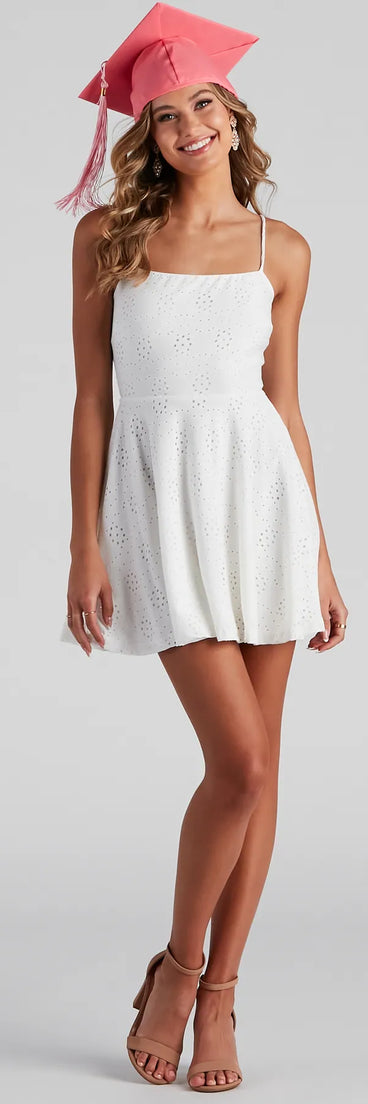 Easy Breezy Eyelet Skater Dress
