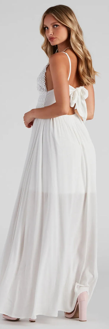 Boho Breeze Crochet Maxi Dress