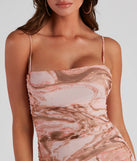 Mystic Swirls Square Neck Mini Dress