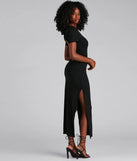 Effortless Mood Ribbed Knit Midi Dress