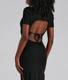 Effortless Mood Ribbed Knit Midi Dress